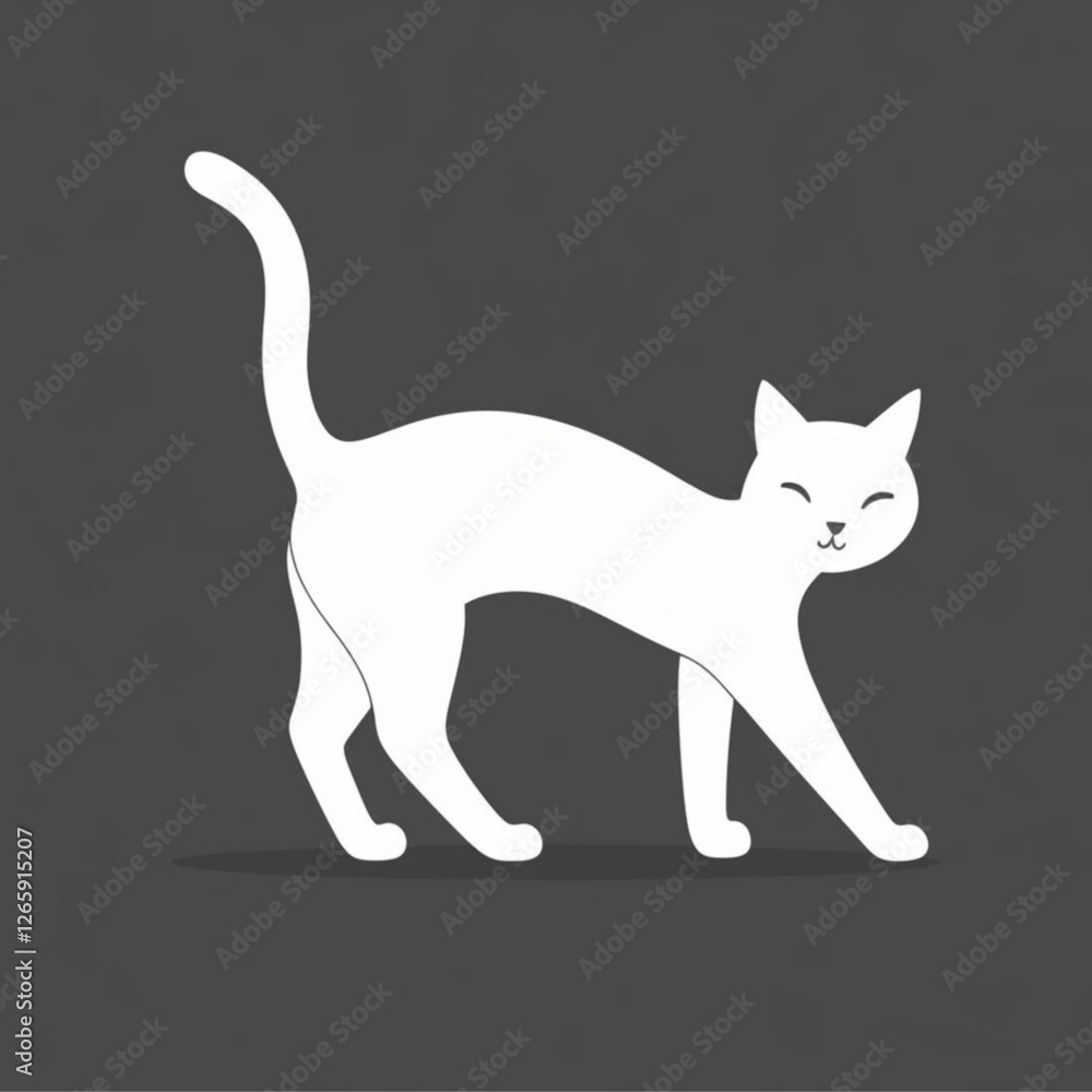 Obraz premium black and white cat