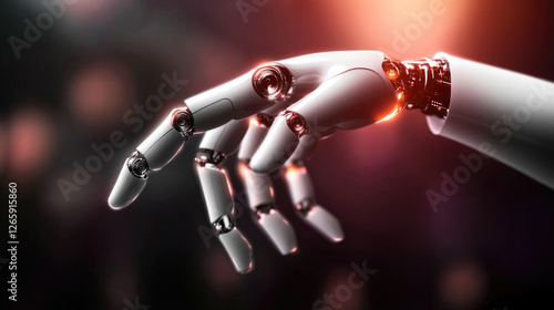 Exploring the potential of robotics with a futuristic robotic hand design photo