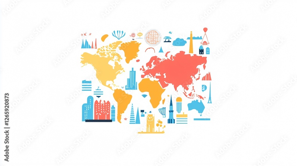 World of Ideas Creative Vector Illustration on White Background World of Ideas Creative Vector Illustration on White Background