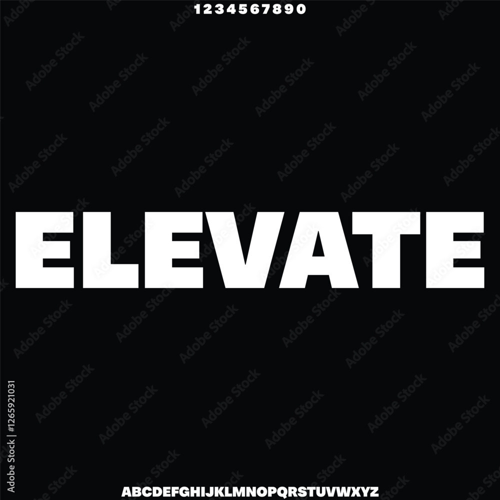 Fototapeta premium elevate. Abstract technology futuristic alphabet font. digital space typography vector illustration design