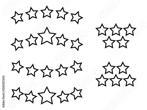 五ツ星評価アイコンセット