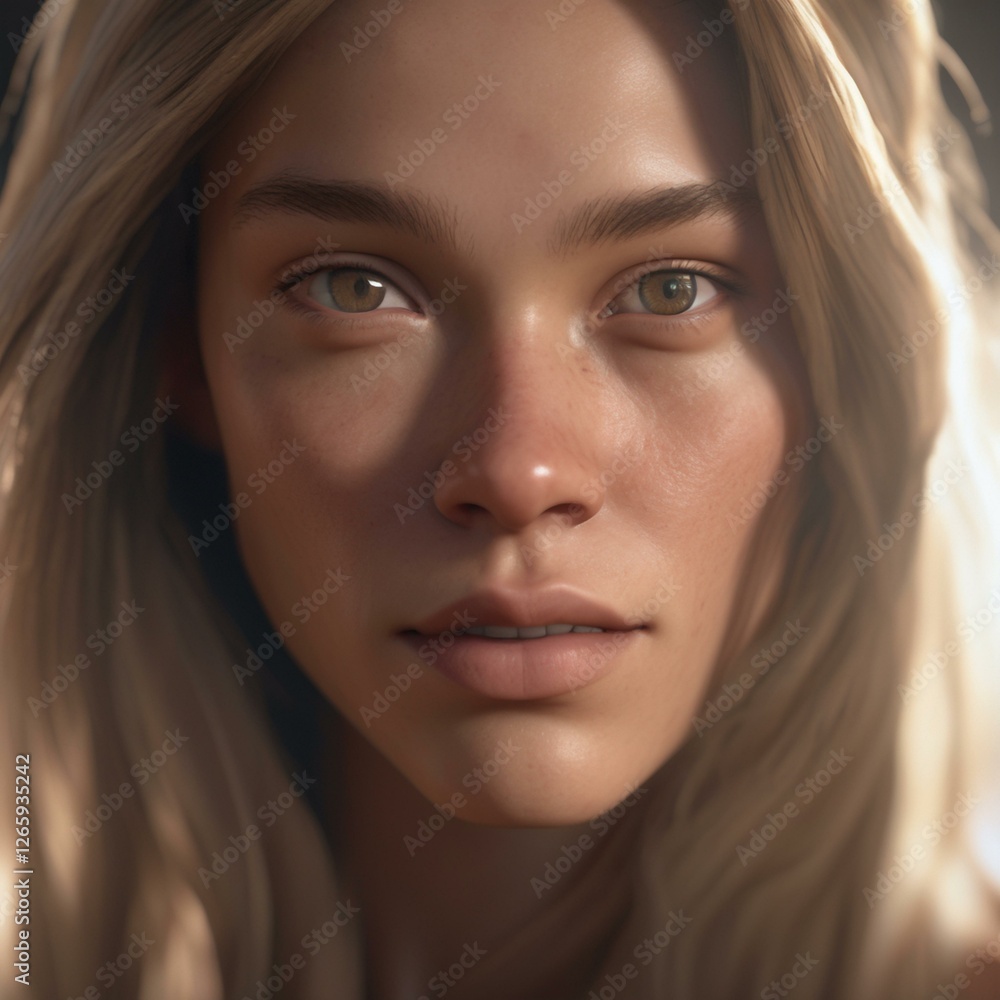 A highly detailed, hyper-realistic close-up portrait of an AI-generated human face. This digital artwork features lifelike skin textures, expressive eyes, and natural lighting. A highly detailed, hyper-realistic close-up portrait of an AI-generated human face. This digital artwork features lifelike skin textures, expressive eyes, and natural lighting.