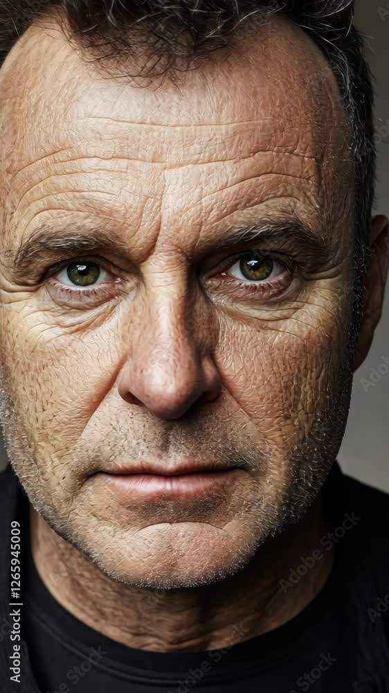 Mature man with deeply lined face showcasing life experiences in a close-up portrait shot Mature man with deeply lined face showcasing life experiences in a close-up portrait shot