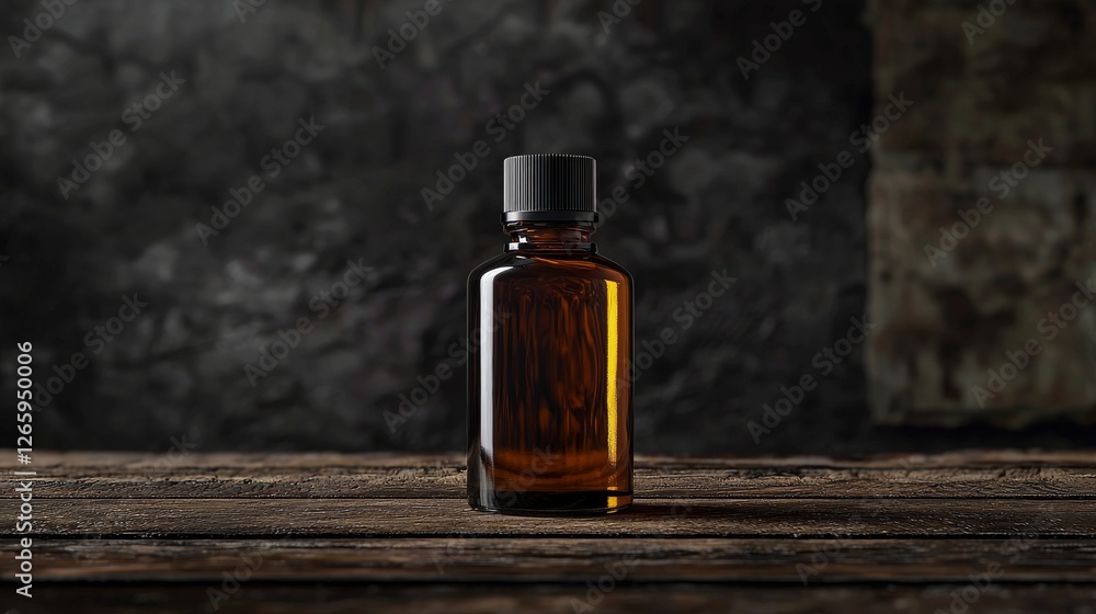 Dark Amber Glass Bottle with Black Cap for Beard Oil or Masculine Grooming Products Dark Amber Glass Bottle with Black Cap for Beard Oil or Masculine Grooming Products