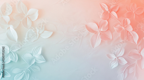 Colorful floral background with soft hues and delicate leaf patterns for design projects