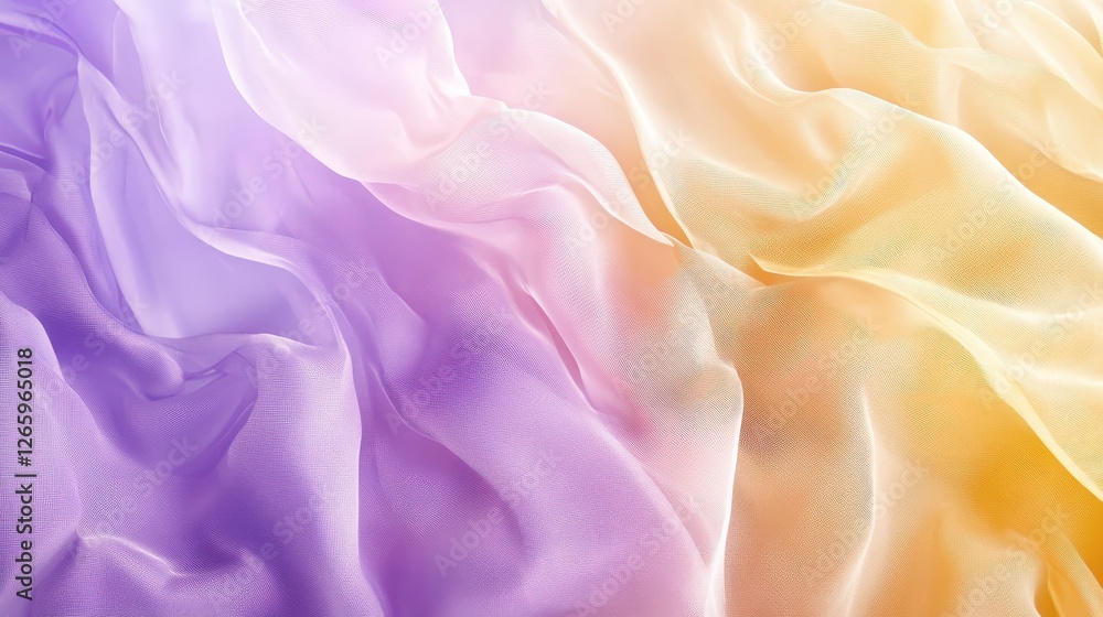 Obraz premium Soft Pastel Draped Fabric Displays Gradient Colors