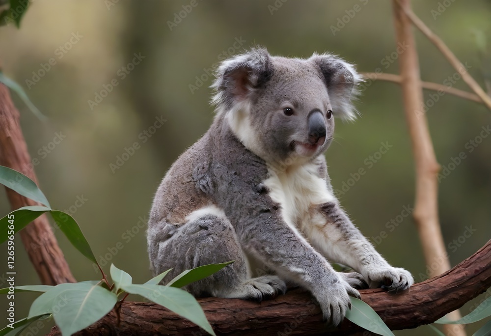 Naklejka premium Adorable Koala in Its Natural Habitat