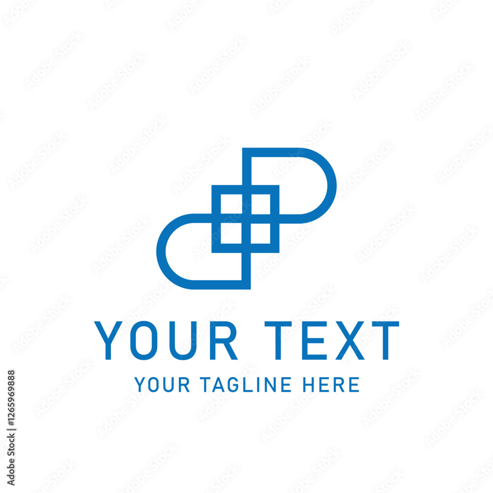 Fototapeta premium Modern Geometric Logo for Business & Technology