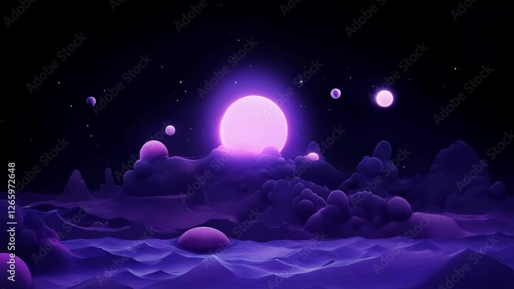 Ethereal Cosmic Landscape with Vibrant Planets and Clouds Ethereal Cosmic Landscape with Vibrant Planets and Clouds