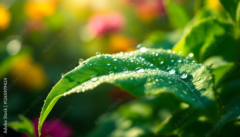 High resolution picture of fresh spring green leaves with dew drops.
High resolution picture of fresh spring green leaves with dew drops.