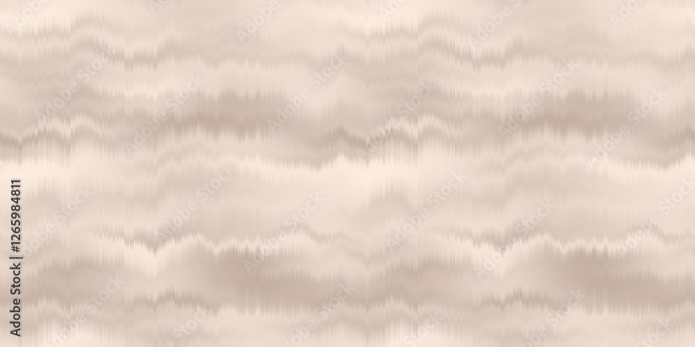 Fototapeta premium Soft brown space dyed washed border seamless pattern. Mocha tan effect washed wavy degraded design for banners, fashion ribbon trim and edge designs. Mottled textured and calm.