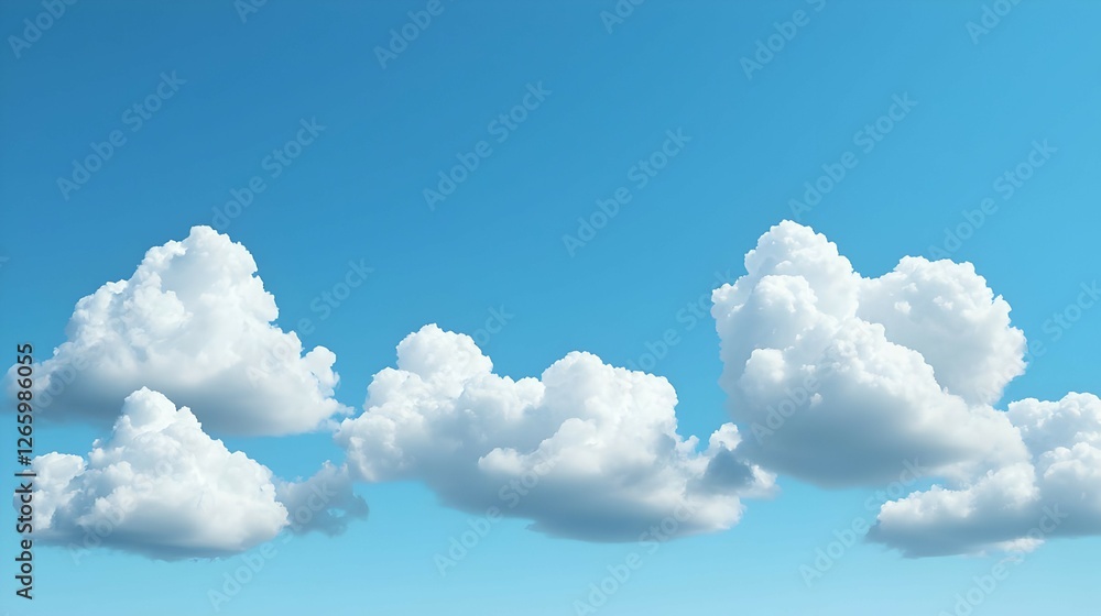 White Fluffy Clouds in a Vivid Blue Sky White Fluffy Clouds in a Vivid Blue Sky
