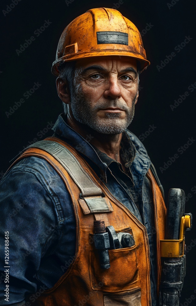 Ultra-Realistic Hyper-Detailed Builder Icon Ultra-Realistic Hyper-Detailed Builder Icon