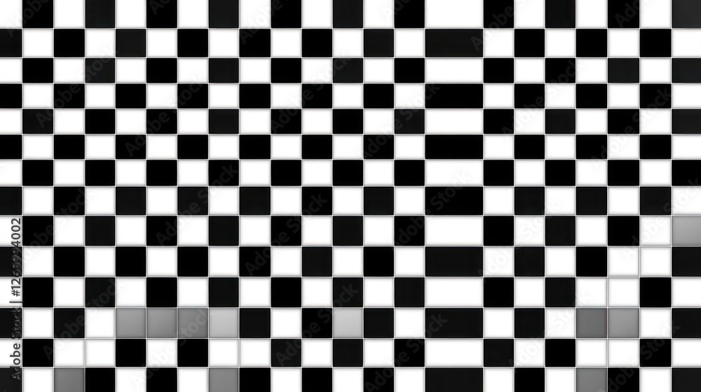 Fototapeta premium Black And White Checkered Pattern Background