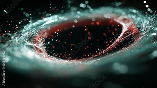 Wallpaper Mural Digital innovation is represented through an abstract landscape of vibrant lines and dots, set against a nighttime backdrop of technological advancement Torontodigital.ca