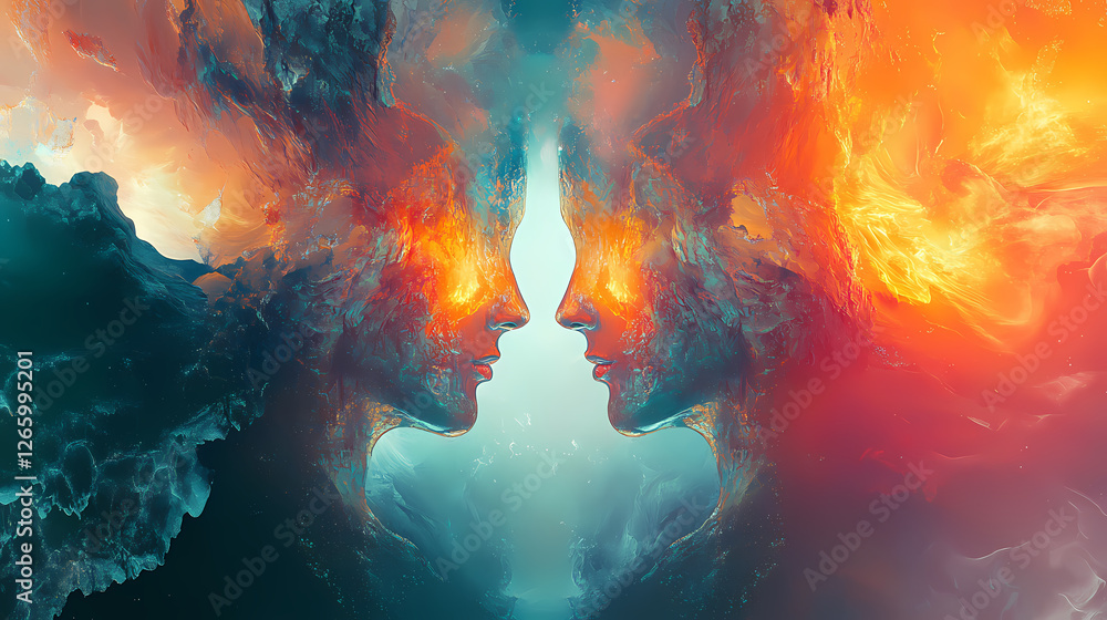 Fototapeta premium dual existence parallel universe