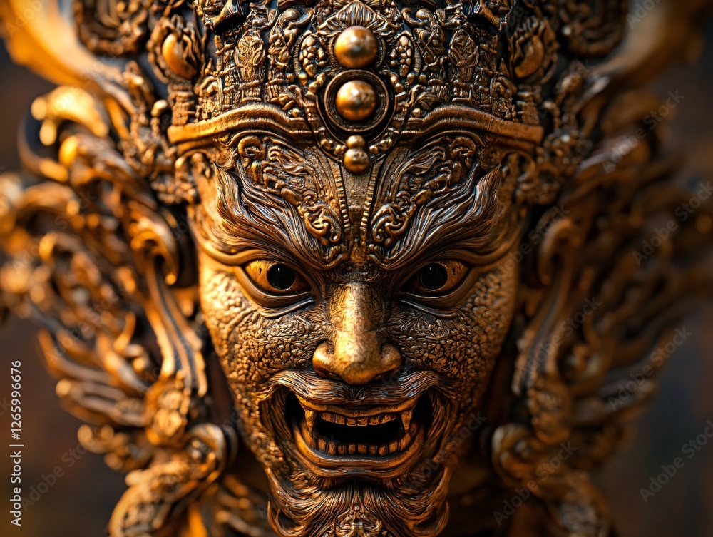 Fototapeta premium Ultra-Detailed Manipura Chakra Icon: Symbol of Solar Plexus Energy