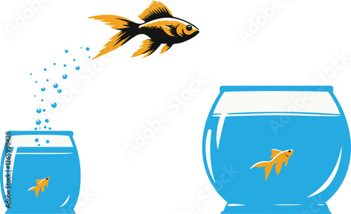 gold fish in aquarium