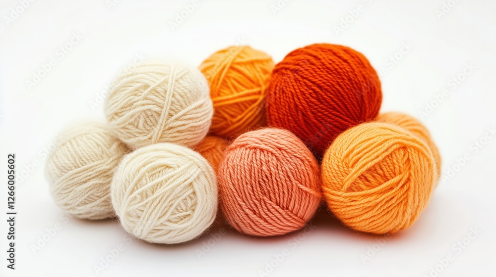 A pile of yarn balls of different colors A pile of yarn balls of different colors
