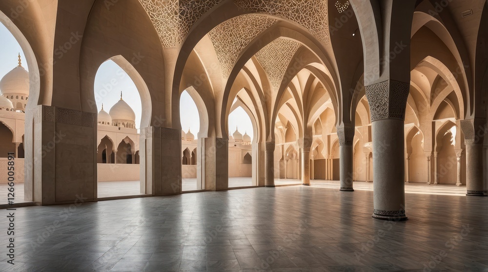 Serene Mosque Courtyard Architecture Interior Design Serene Mosque Courtyard Architecture Interior Design