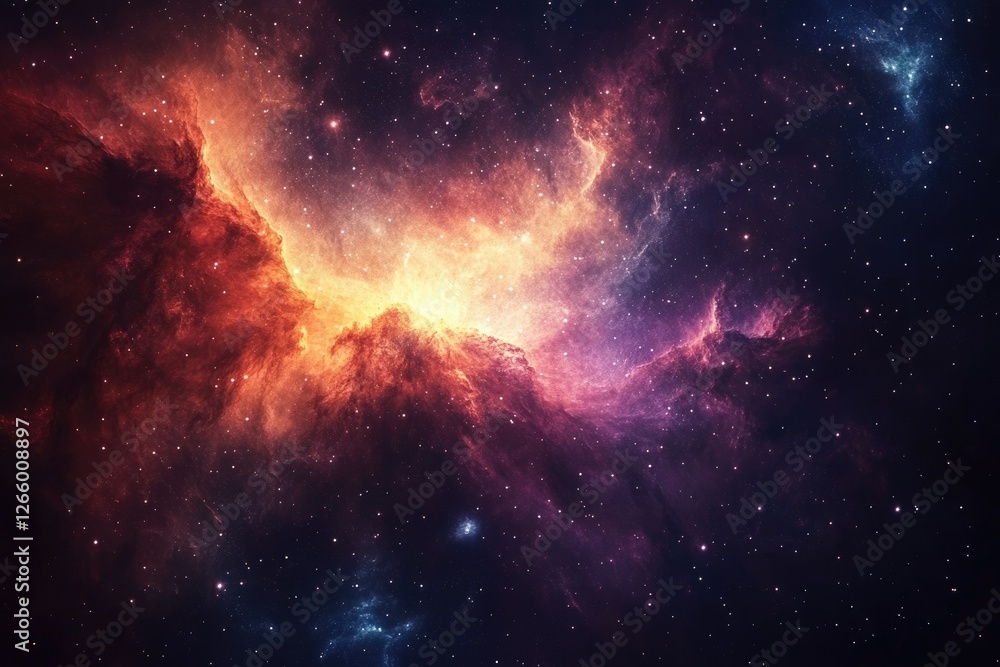 A vibrant nebula glows in the vast expanse of space, showcasing cosmic dust and stellar formations. A vibrant nebula glows in the vast expanse of space, showcasing cosmic dust and stellar formations.