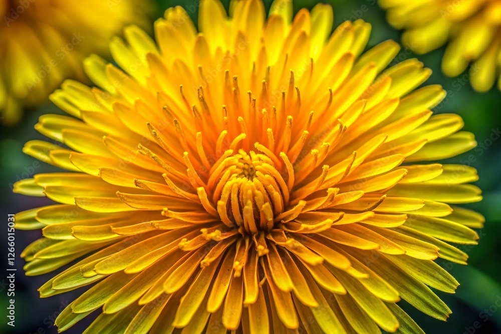 Panoramic Close-up of a Blooming Dandelion Flower in Springtime Panoramic Close-up of a Blooming Dandelion Flower in Springtime