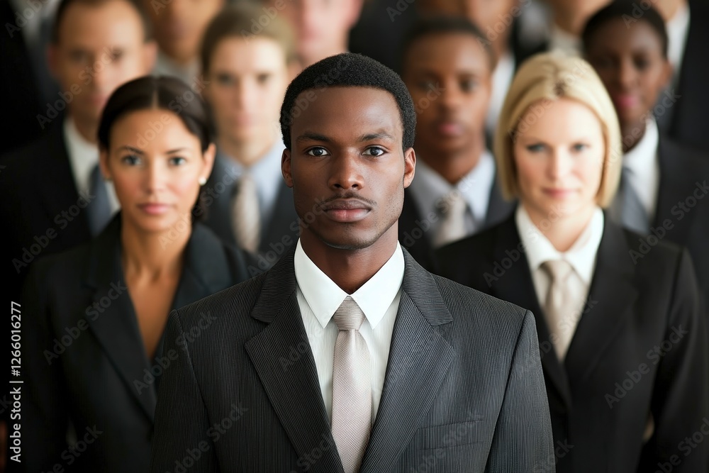 Confident African American Businessman in a Professional Team Setting Confident African American Businessman in a Professional Team Setting