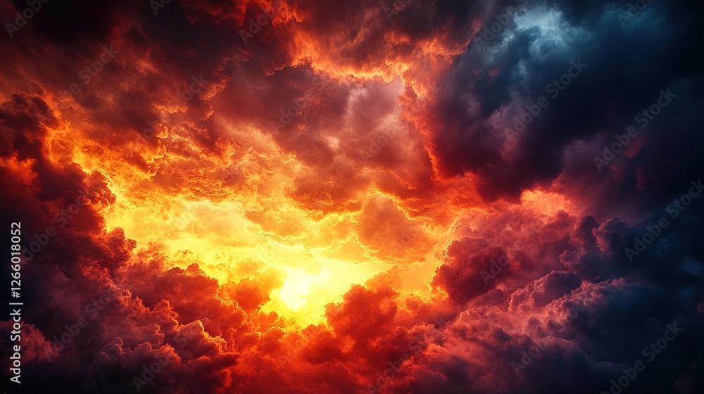 Dramatic sunset overcast nature landscape atmospheric sky vibrant colors natural beauty