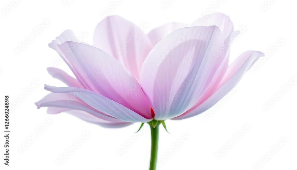 Fototapeta premium Delicate Pink Cosmos Flower Closeup Soft Focus Macro