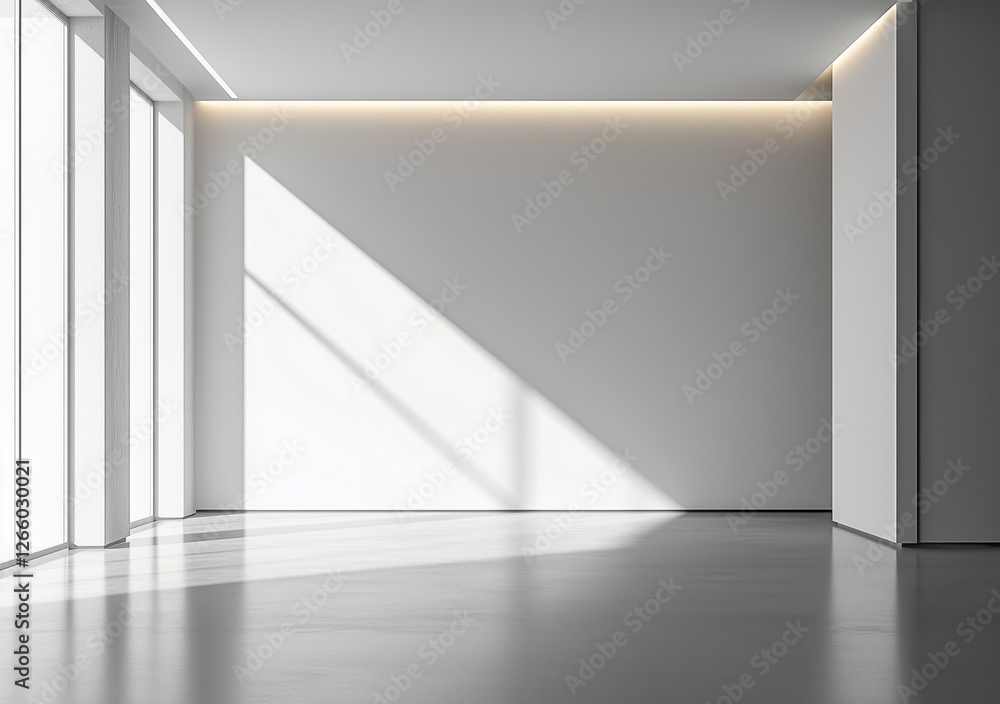 Minimalist Empty Room with Natural Light Minimalist Empty Room with Natural Light