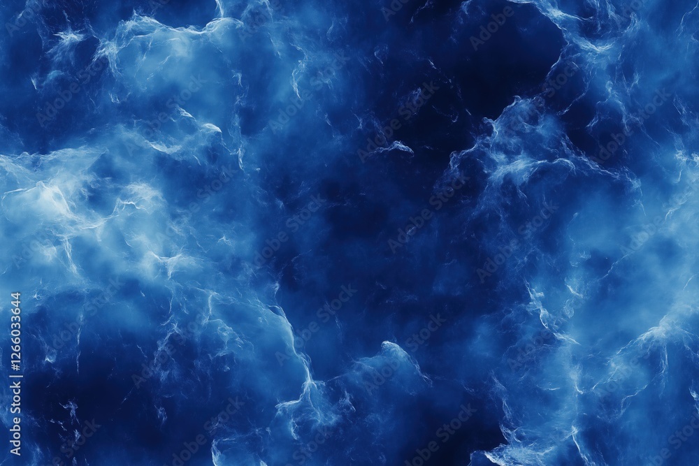 Seamless Sodalite deep blue abstract background resembling turbulent ocean waves with soft white highlights. Seamless Sodalite deep blue abstract background resembling turbulent ocean waves with soft white highlights.
