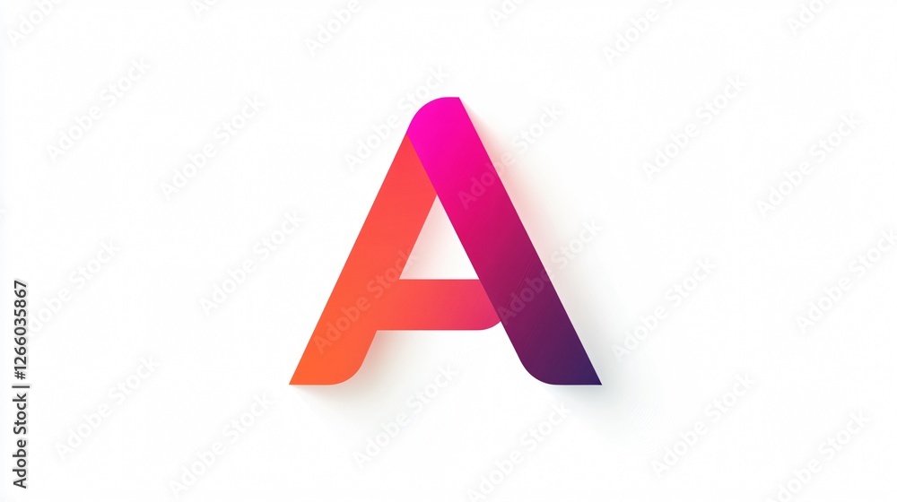Magenta and Purple Gradient Letter Magenta and Purple Gradient Letter