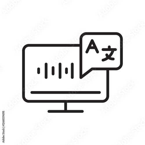 AI voice language translation icon