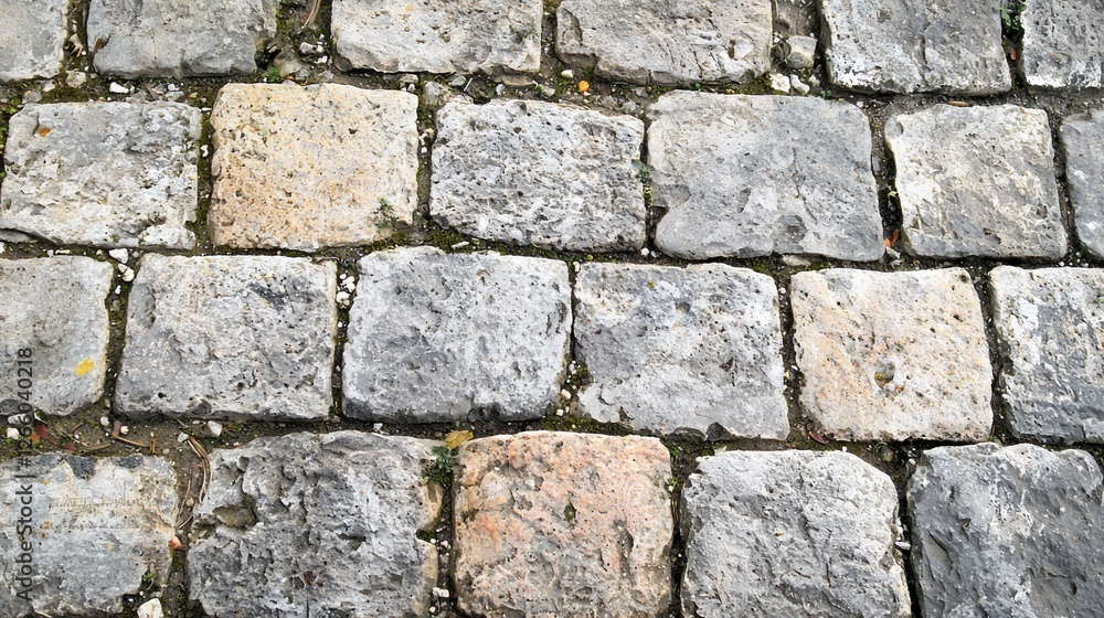 Cobblestone pavement texture, European city street background Cobblestone pavement texture, European city street background