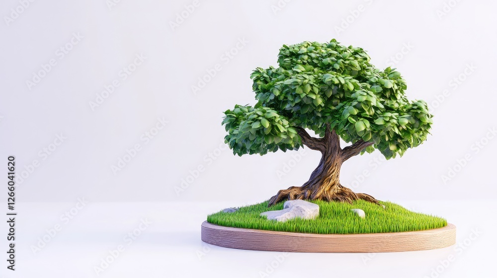 A strong sandalwood tree with dense green foliage and a sturdy trunk, set against a white background. No people, no text. A strong sandalwood tree with dense green foliage and a sturdy trunk, set against a white background. No people, no text.
