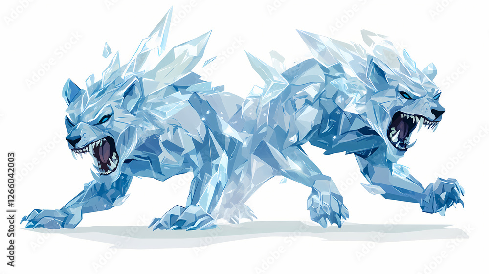 Obraz premium Break from work icon vector. Crystal-Fanged Beasts. Illustration