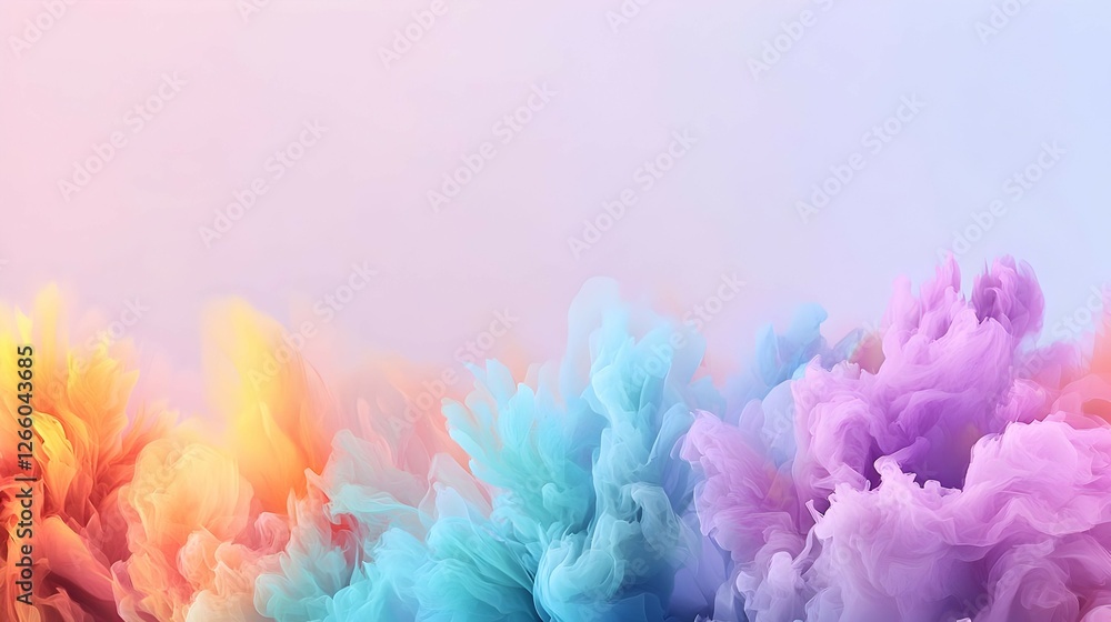 Fototapeta premium Pastel Color Paint Splashes Abstract Background