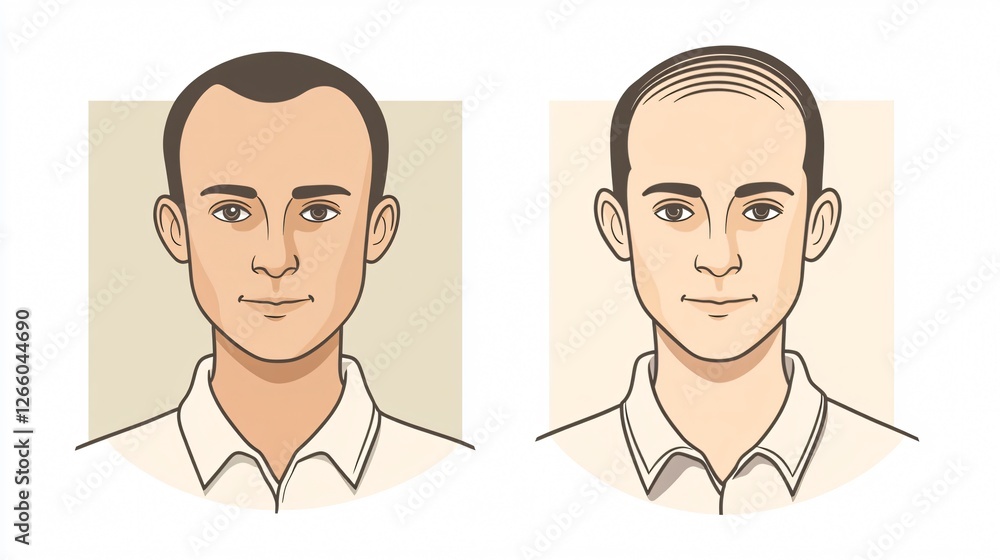 Before and After Hair Restoration Treatment for Male Baldness Before and After Hair Restoration Treatment for Male Baldness