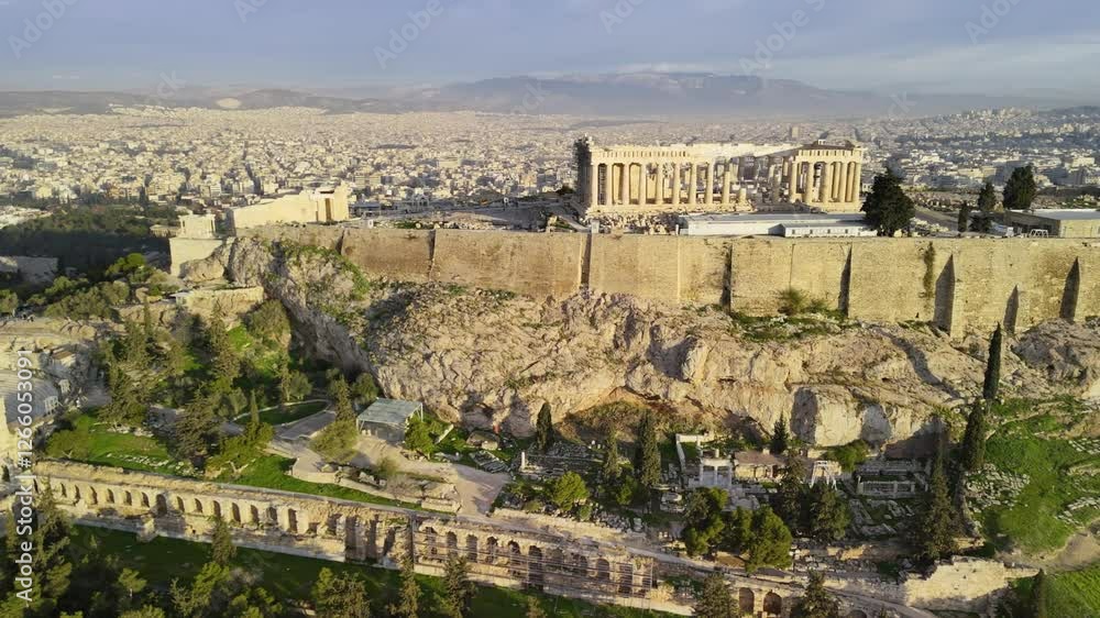Beautiful sunrise shots. The Acropolis in Athens Beautiful sunrise shots. The Acropolis in Athens