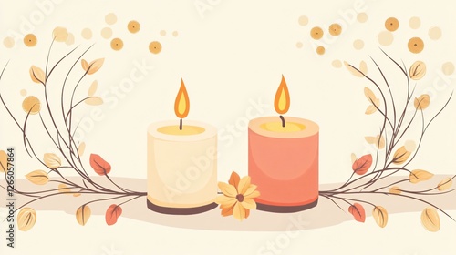 Premium Image of Elegant Paraffin Aromatic Candles with Dry Flowers