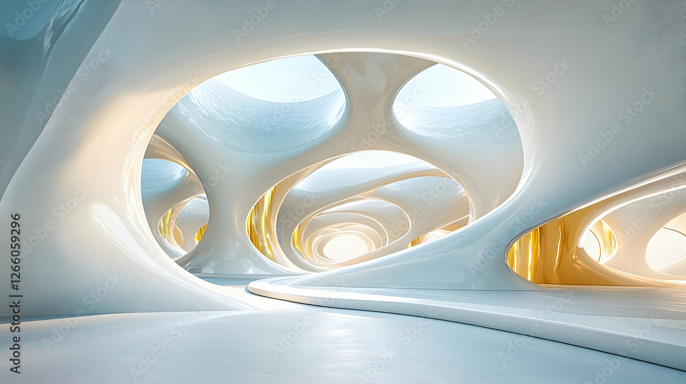 Abstract futuristic architecture interior Abstract futuristic architecture interior