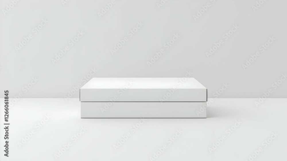 White Square Platform On A White Background White Square Platform On A White Background