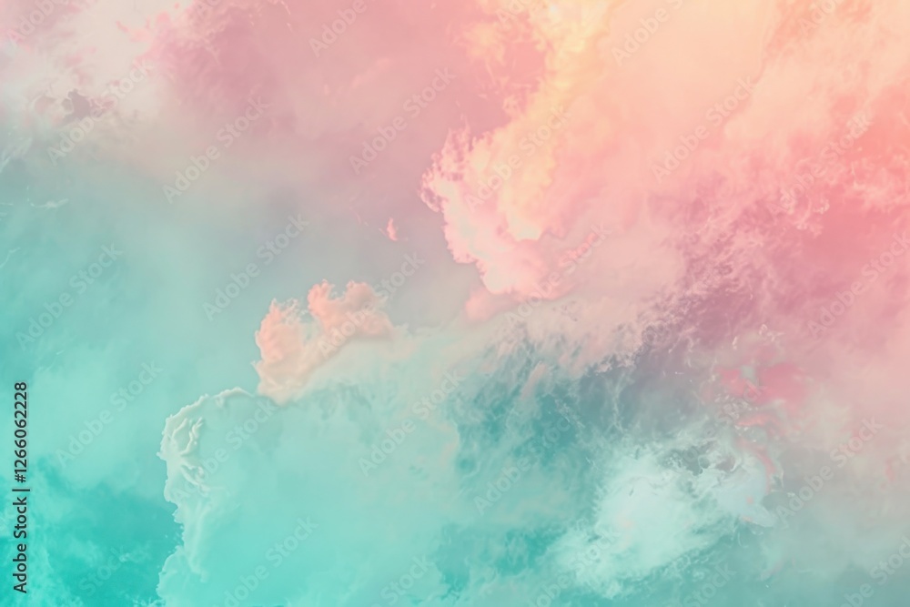Fototapeta premium Delicate pastel background with a blend of pink, blue, and green, featuring subtle textures for added depth
