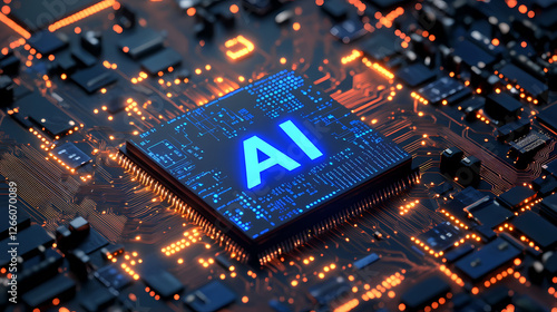 AI LED Circuit Board Close-Up