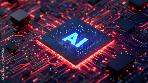 AI LED Circuit Board Close-up
