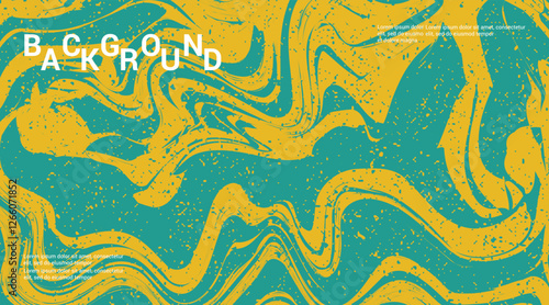 green and yellow abstract background with colorful waves. Trendy vector illustration in style color.