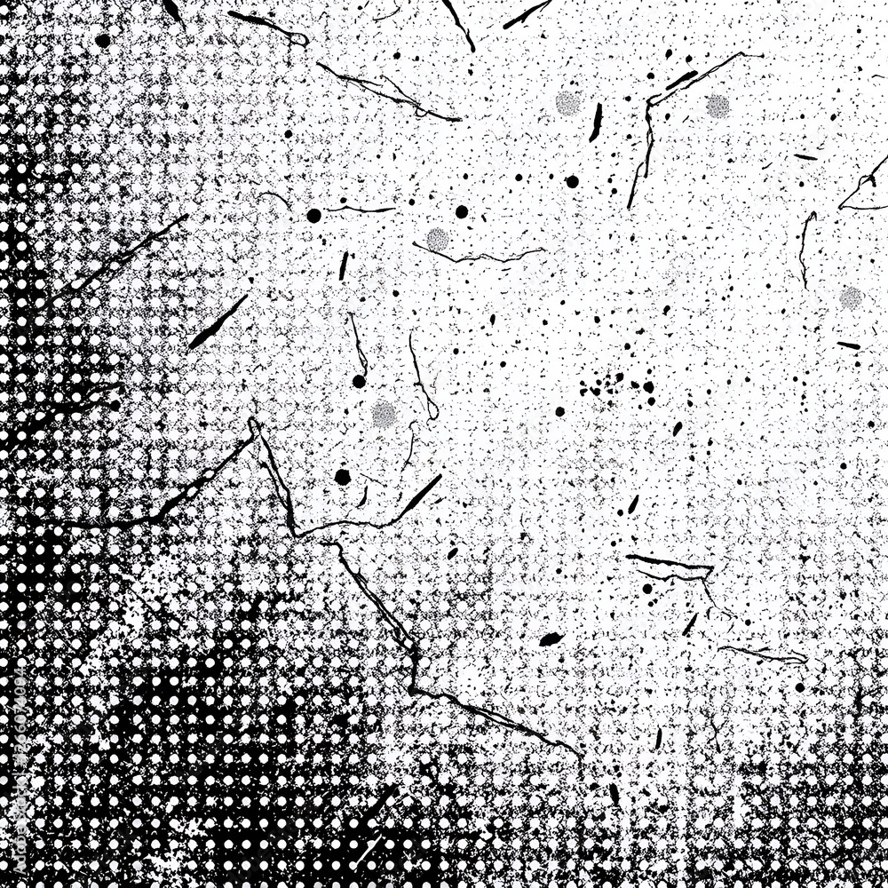 Obraz premium gradient texture with grunge noise. background of dirty grain. Halftone overlay with dots. Distressed wallpaper with sand and grit. rough grit design. Random black-white dot texture for banners, poste