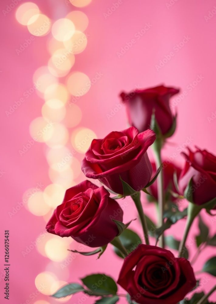 Red roses with bokeh lights against pink background valentine's day greeting concept bokeh red bokeh abstract background glow design light texture effect sparkle Red roses with bokeh lights against pink background valentine's day greeting concept bokeh red bokeh abstract background glow design light texture effect sparkle