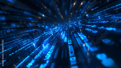 Abstract Blue Tech Vortex