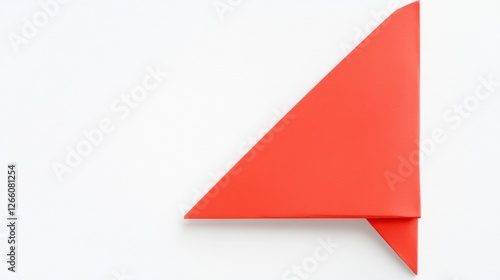 Red paper plane symbolizes business strategy and innovation in a modern workspace with emphasis on success and solutions. Generative AI